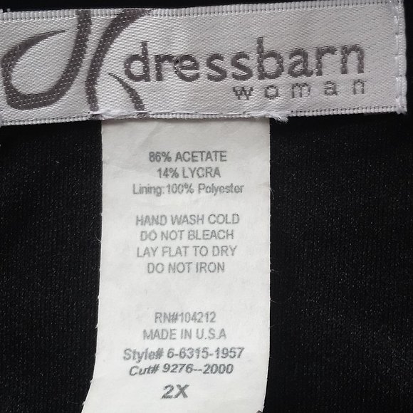 DRESSBARN 2X Sparkled Black/Gold Top Shirt CHIC! - Picture 7 of 7